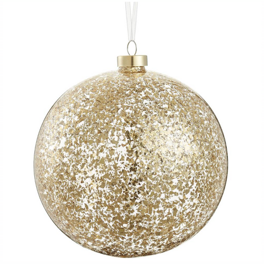 6"GLIT GLASS BALL ORNAMENT