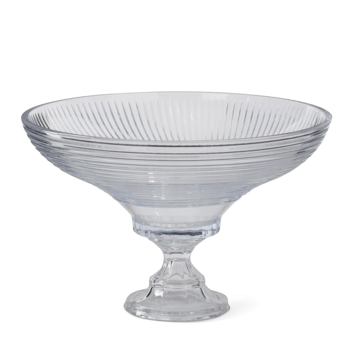 LINE PRESSED BOWL ON PEDESTAL