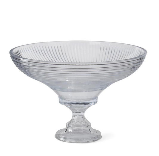 LINE PRESSED BOWL ON PEDESTAL