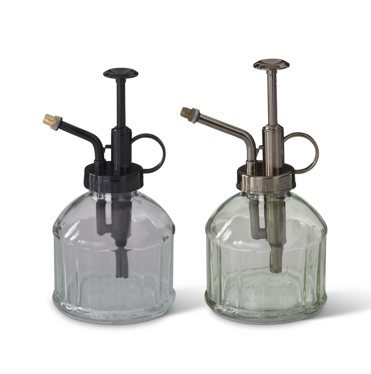 ASSORTED METAL & GLASS FLOWER MISTERS (2 COLORS)