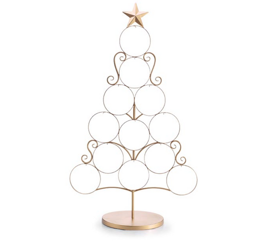 GOLD ORNAMENT DISPLAY TREE