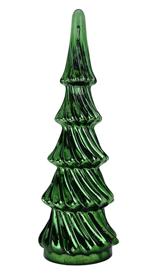 Green Glass Christmas Tree