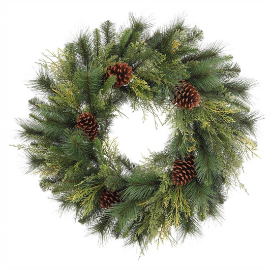 Pine Cone and Cedar Wreath