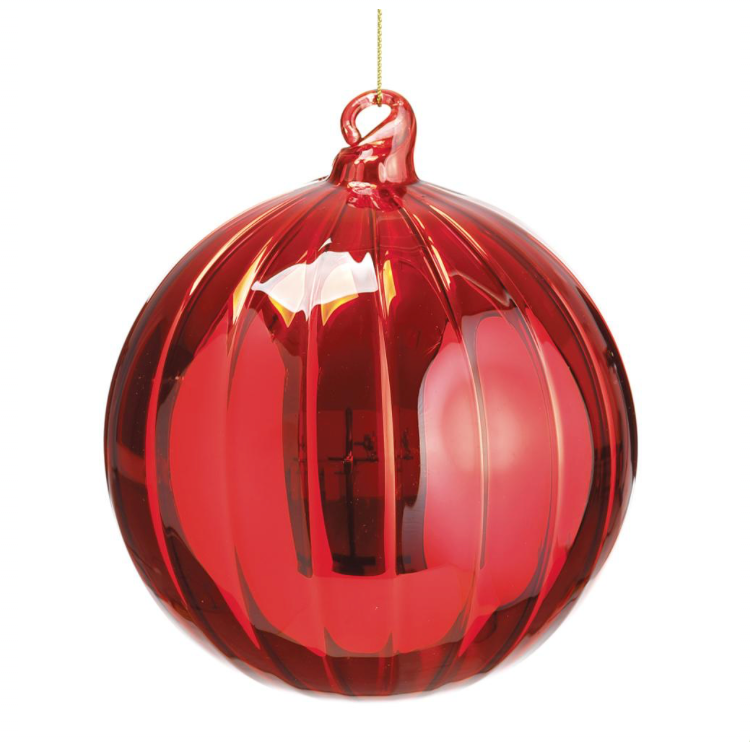Glass Ball Ornament Red