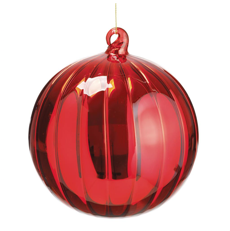 6"GLASS BALL ORNAMENT RE