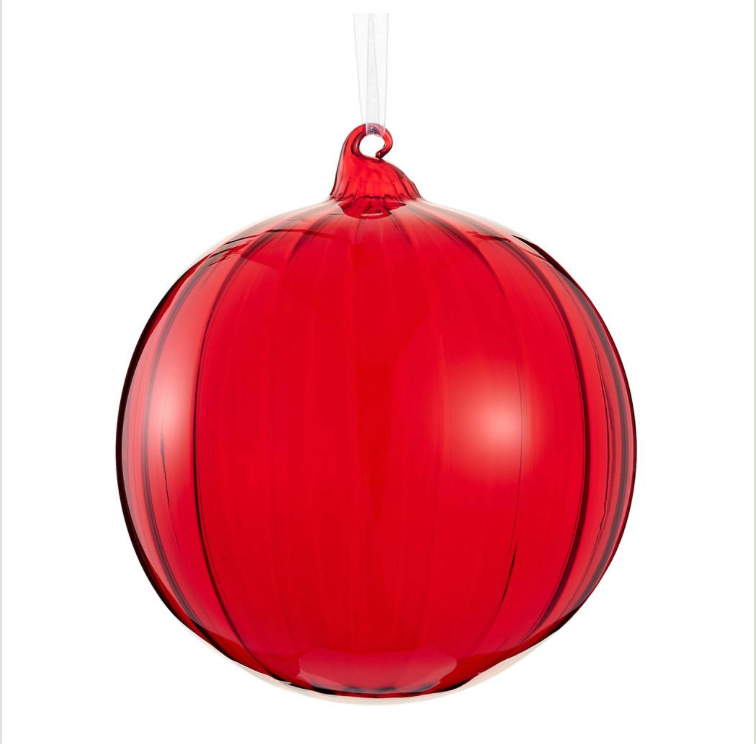 6"GLASS BALL ORNAMENT RE